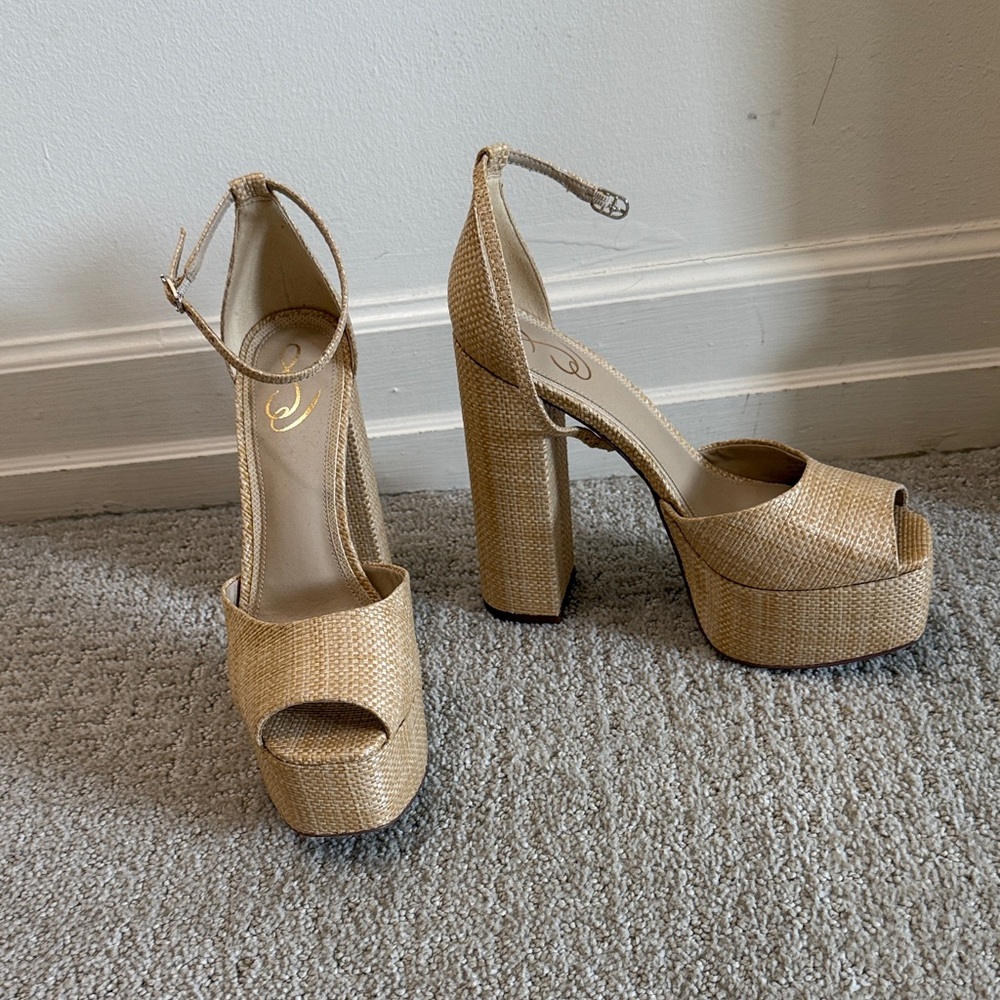 Sam Edelman Tan Platform Sandals